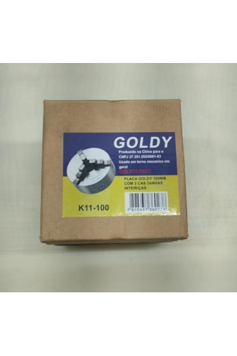 Placa para torno 3 castanhas ineiriças 100MM - Goldy K11-100
