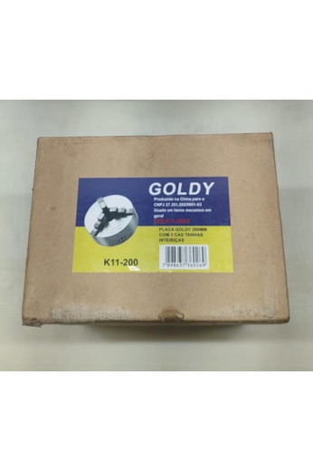 Placa para Torno 3 Castanhas inteiriças 200 mm - Goldy K11-200